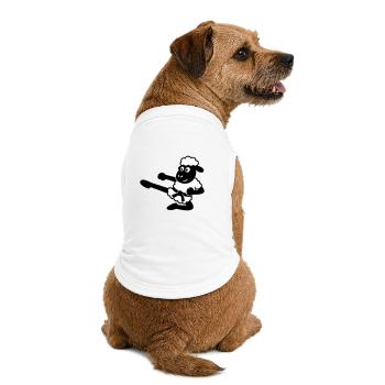 Karaté Mouton - T-shirt bio premium pour chien - blanc - Dos