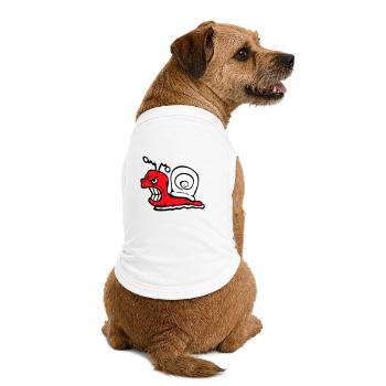 Escargot Mal En colère Attaque Groyage des dents Aigre - T-shirt bio premium pour chien - blanc - Dos