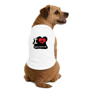 J'aime l'équitation : le logo des passionnés - T-shirt bio premium pour chien - blanc - Dos