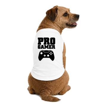 pro gamer - Premium Organic Hunde-T-Shirt - Weiß - Hinten