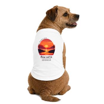 Psaumes 68.20 | Vêtements & Cadeaux chrétiens - T-shirt bio premium pour chien - blanc - Dos