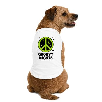Groovy Peace Sign Logo - Premium Organic Dog T-Shirt - white - Back