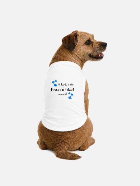Willst du mein Patenonkel werden - Premium Organic Hunde-T-Shirt - Weiß