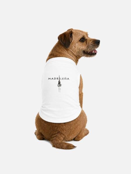 MADRILÈNE - T-shirt bio premium pour chien - blanc