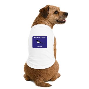 Bavard comme une pie - T-shirt bio premium pour chien - blanc - Dos