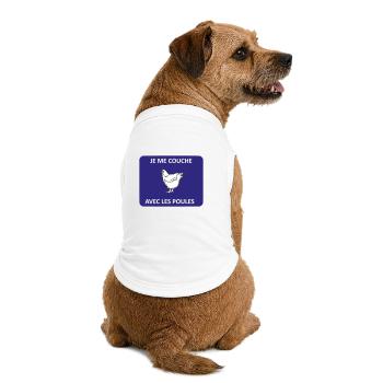 Je me couche avec les poules - T-shirt bio premium pour chien - blanc - Dos