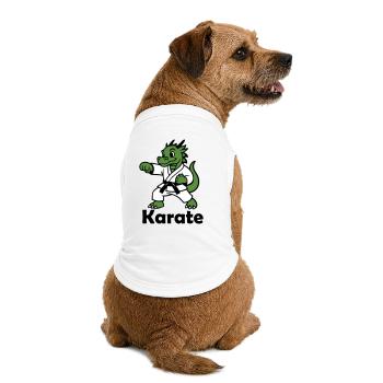 Karate Dragon - Premium Organic Dog T-Shirt - white - Back