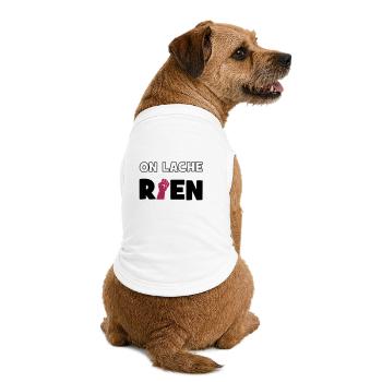 On lâche rien ! - T-shirt bio premium pour chien - blanc - Dos