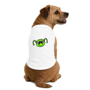 Raupe Sonnenbrille Cool Lächeln Frech Spaß Comic - Premium Organic Hunde-T-Shirt - Weiß - Hinten