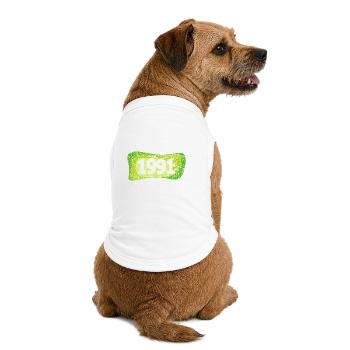 1991 - Premium Organic Hunde-T-Shirt - Weiß - Hinten
