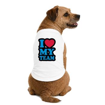 I love my team - Premium Organic Dog T-Shirt - white - Back