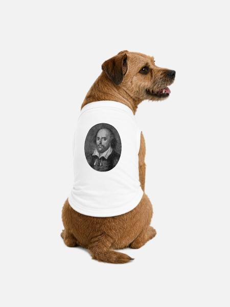 William Shakespeare - Premium Organic Hunde-T-Shirt - Weiß