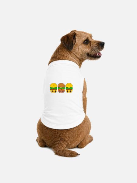 HAMBURGER - Premium Organic Hunde-T-Shirt - Weiß