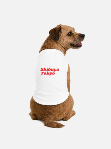 Shibuya Tokyo - Premium Organic Hunde-T-Shirt - Weiß