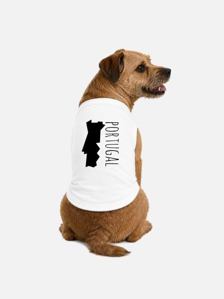 portugal - Premium Organic Hunde-T-Shirt - Weiß
