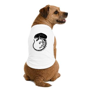 Squelette de monstre extraterrestre noir - T-shirt bio premium pour chien - blanc - Dos