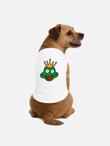 Froschkönig - Premium Organic Hunde-T-Shirt - Weiß