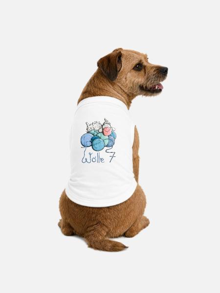 Schaf auf Wolle 7 - Premium Organic Hunde-T-Shirt - Weiß