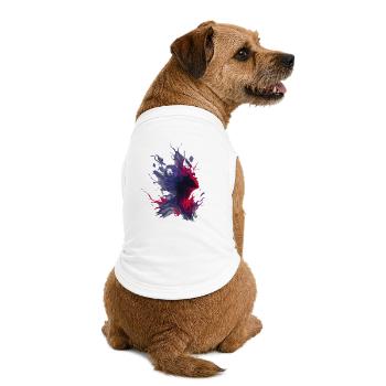 Passion_and_Shadow_Splash - Premium Organic Hunde-T-Shirt - Weiß - Hinten