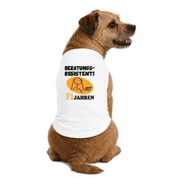 Comic Geburtstag 70 Jahre Happy Birthday - Premium Organic Hunde-T-Shirt - Weiß - Hinten