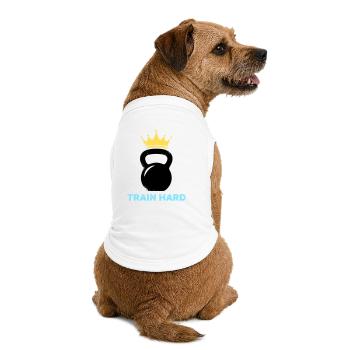 Entraînement à couronne avec kettlebell - T-shirt bio premium pour chien - blanc - Dos