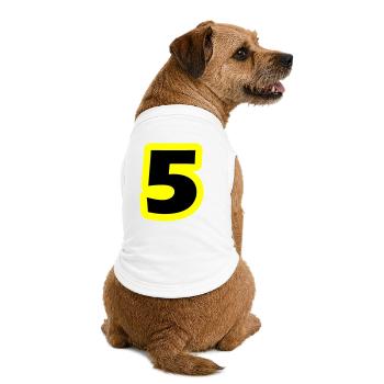 5 Symbole numérique - T-shirt bio premium pour chien - blanc - Dos