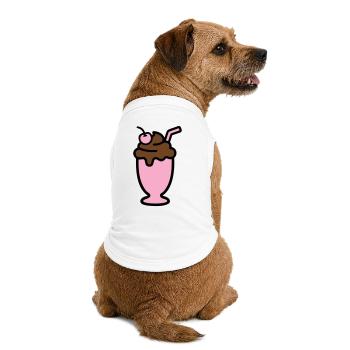 Milchshake Eiscreme Icon - Premium Organic Hunde-T-Shirt - Weiß - Hinten