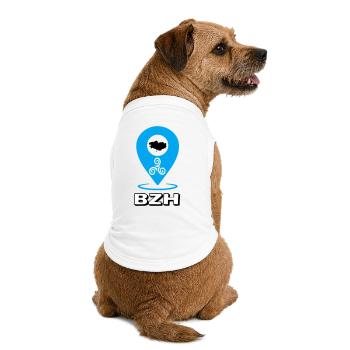 Triskel Breizh Bleu - T-shirt bio premium pour chien - blanc - Dos