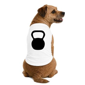 Kettle Bell - Premium Organic Dog T-Shirt - white - Back