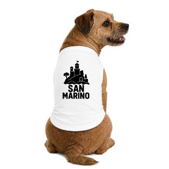 san marino italien silhouette - Premium Organic Hunde-T-Shirt - Weiß - Hinten