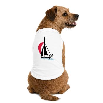 Bateau à voile pour jeunes (420 470 505) - T-shirt bio premium pour chien - blanc - Dos