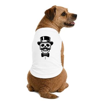 Squelette de l’enterrement de vie de garçon - T-shirt bio premium pour chien - blanc - Dos