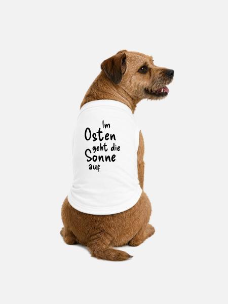 Sonne im Osten - Premium Organic Hunde-T-Shirt - Weiß