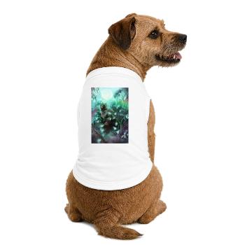 Chat de la forêt dans la forêt magique - T-shirt bio premium pour chien - blanc - Dos