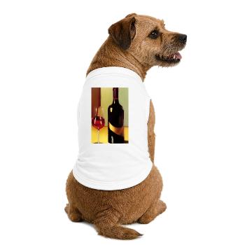 Wein Trinker - Premium Organic Hunde-T-Shirt - Weiß - Hinten