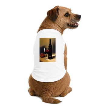 Wein Trinker - Premium Organic Hunde-T-Shirt - Weiß - Hinten