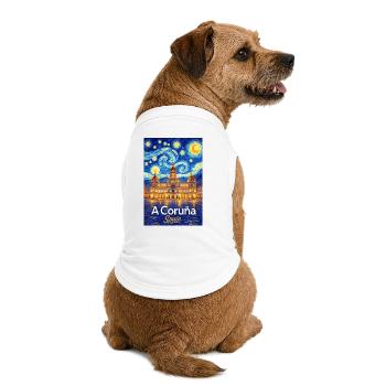 À La Corogne, Espagne - T-shirt bio premium pour chien - blanc - Dos