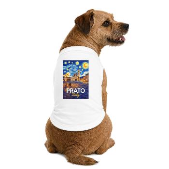 Prato, Italie. - T-shirt bio premium pour chien - blanc - Dos