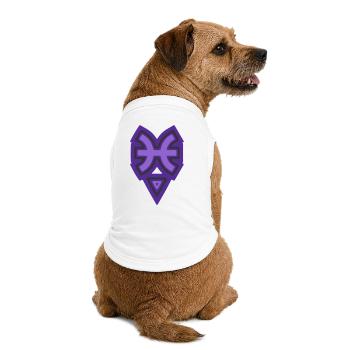 Zodiac Tribal Pisces and Water - Premium Organic Dog T-Shirt - white - Back