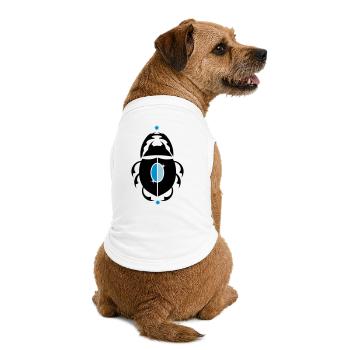 Skarabaeus Glückskäfer - Premium Organic Dog T-Shirt - white - Back