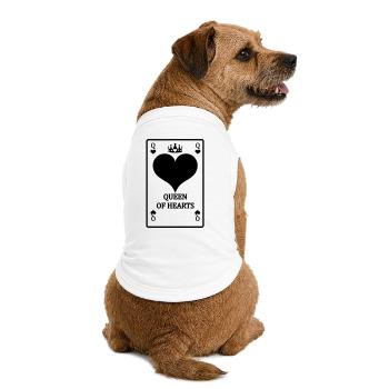 Spielkarte My hearts queen mit Text 'MY QUEE - Premium Organic Hunde-T-Shirt - Weiß - Hinten