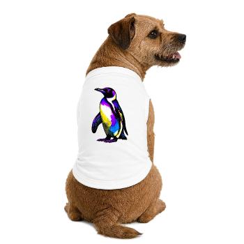 Pingouin - T-shirt bio premium pour chien - blanc - Dos