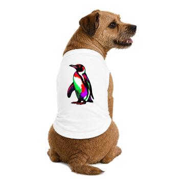 Pingouin - T-shirt bio premium pour chien - blanc - Dos