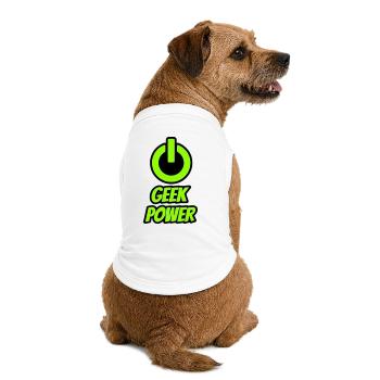 Geek power - T-shirt bio premium pour chien - blanc - Dos