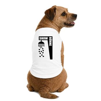 Chor Bühne Duschen - Premium Organic Hunde-T-Shirt - Weiß - Hinten