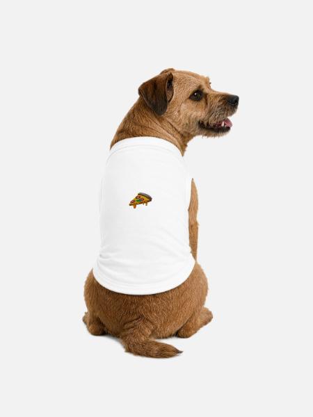 Pizza - T-shirt bio premium pour chien - blanc