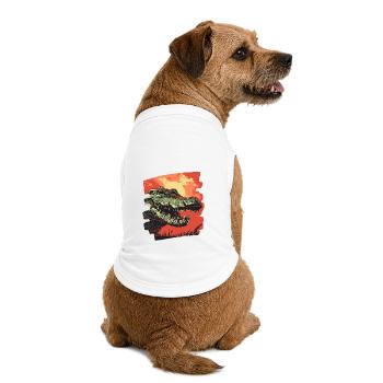 Krokodil - Premium Organic Hunde-T-Shirt - Weiß - Hinten