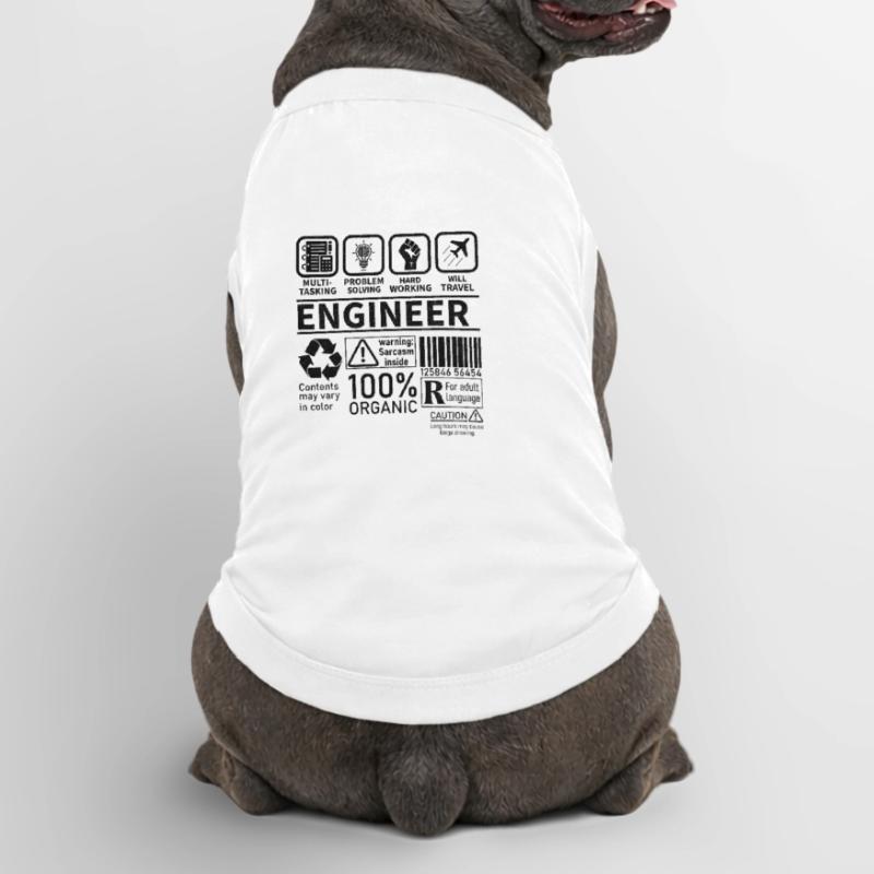 engineer multi tasking problem solving working Premium Organic Hunde-T-Shirt