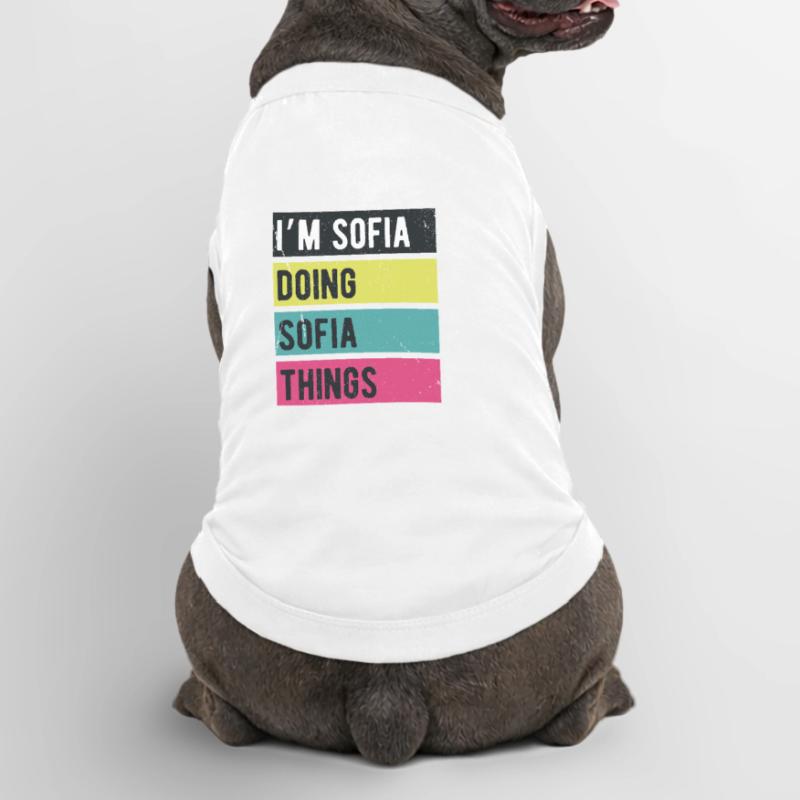 I’m Sofia Doing Sofia Things Retro Colors Premium Organic Dog T-Shirt