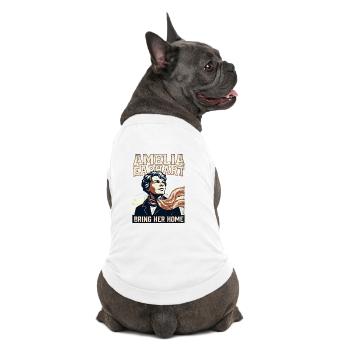 Amelia Earhart – Bring Her Home - Premium Organic Dog T-Shirt - white - Back